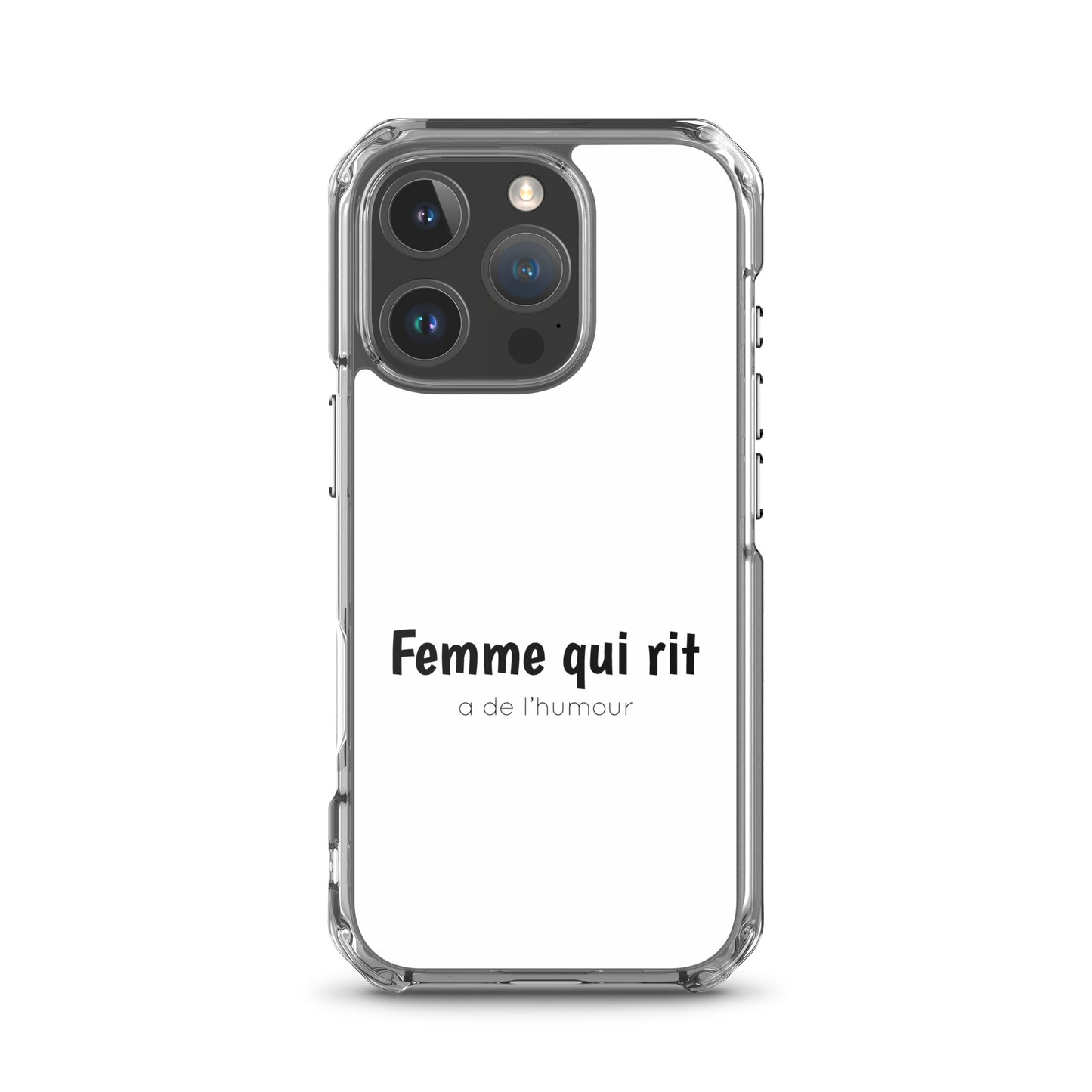 Coque iPhone Femme qui rit a de l'humour - Sedurro