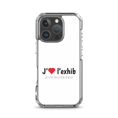 Coque iPhone J'aime l'exhib je me douche à poil - Sedurro