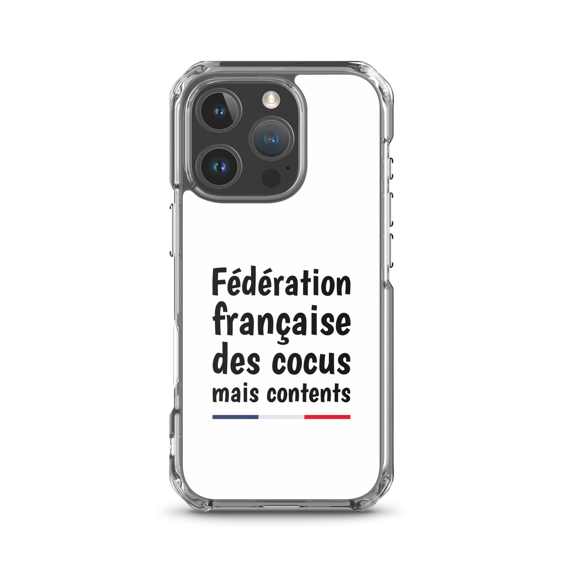 Coque iPhone Fédération française des cocus mais contents - Sedurro