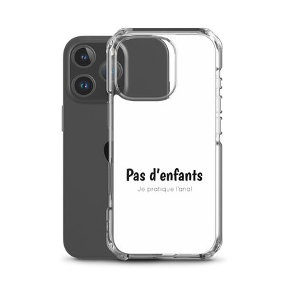 Coque iPhone Pas d'enfants je pratique l'anal - Sedurro