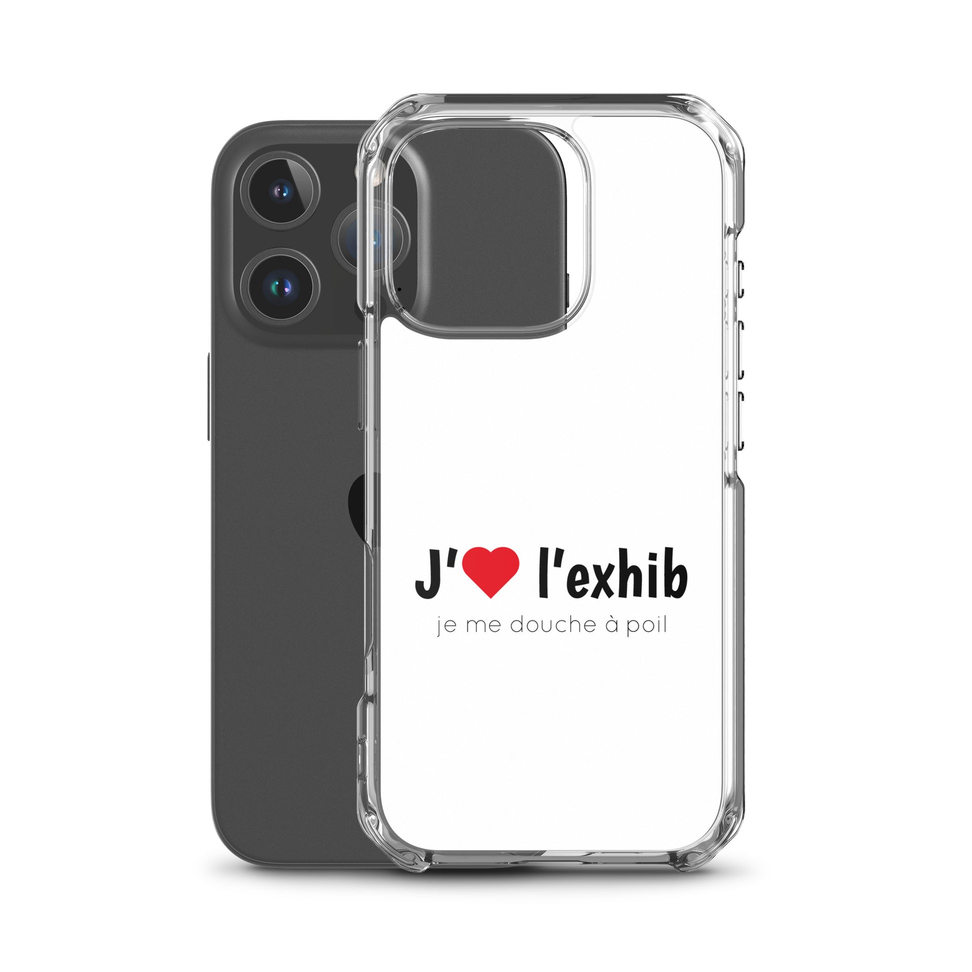 Coque iPhone J'aime l'exhib je me douche à poil - Sedurro