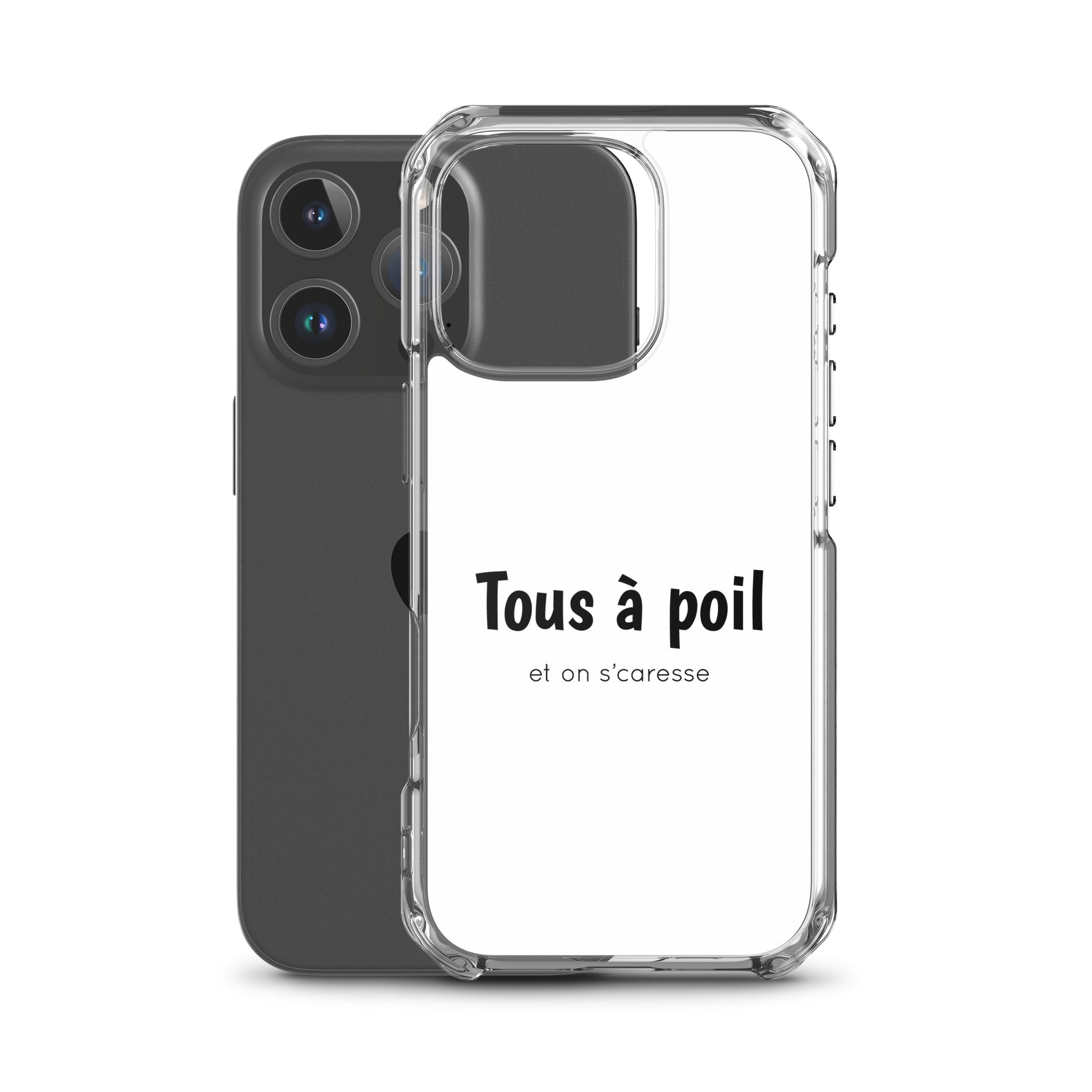 Coque iPhone Tous à poil et on se caresse - Sedurro