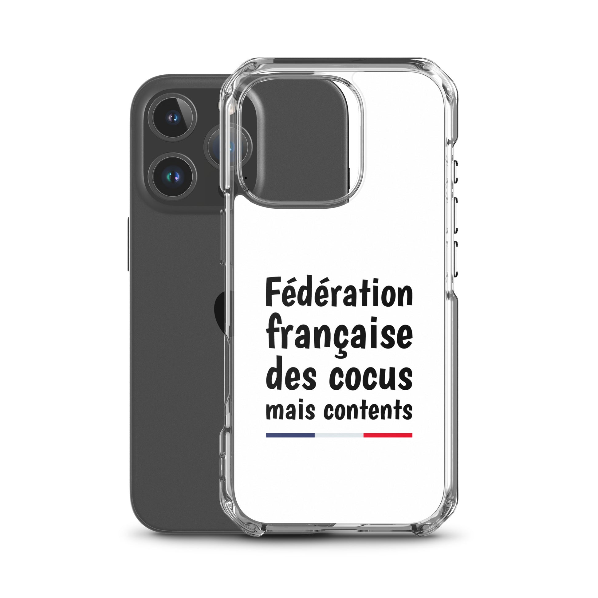 Coque iPhone Fédération française des cocus mais contents - Sedurro