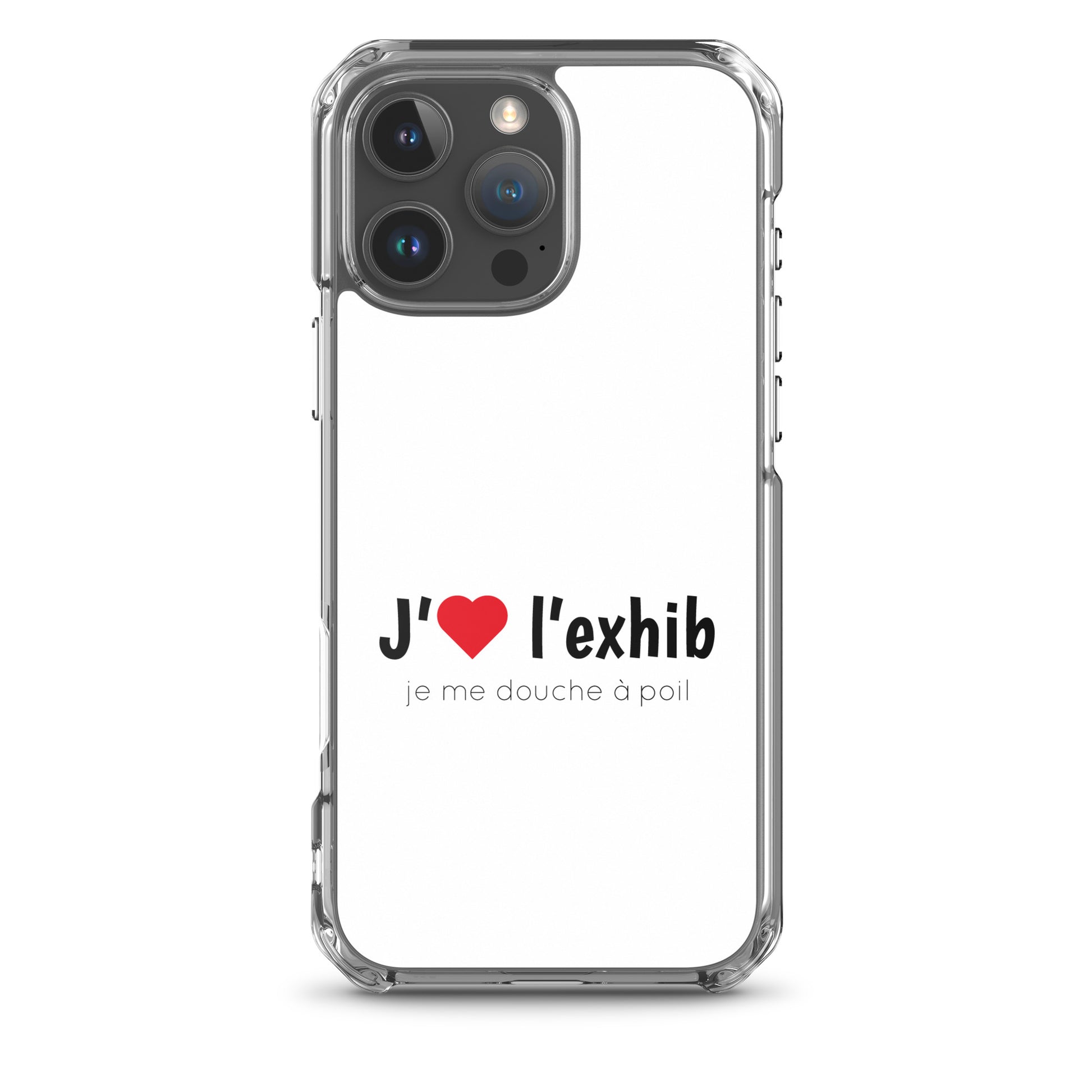 Coque iPhone J'aime l'exhib je me douche à poil - Sedurro