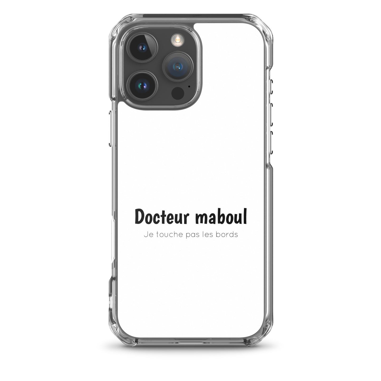 Coque iPhone Docteur maboul je touche pas les bords - Sedurro