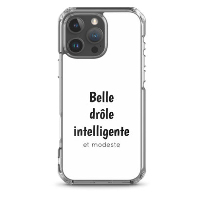 Coque iPhone Belle drôle intelligente et modeste - Sedurro