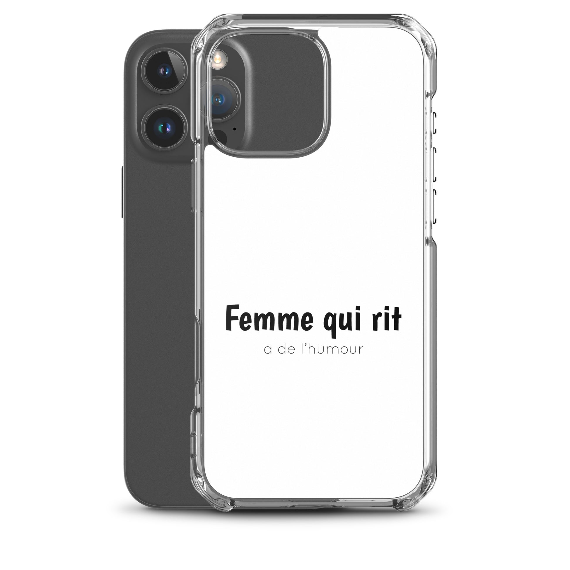 Coque iPhone Femme qui rit a de l'humour - Sedurro