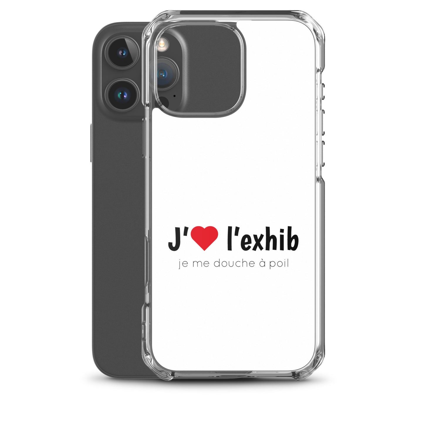 Coque iPhone J'aime l'exhib je me douche à poil - Sedurro