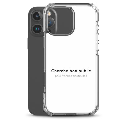 Coque iPhone Cherche bon public pour vannes douteuses - Sedurro