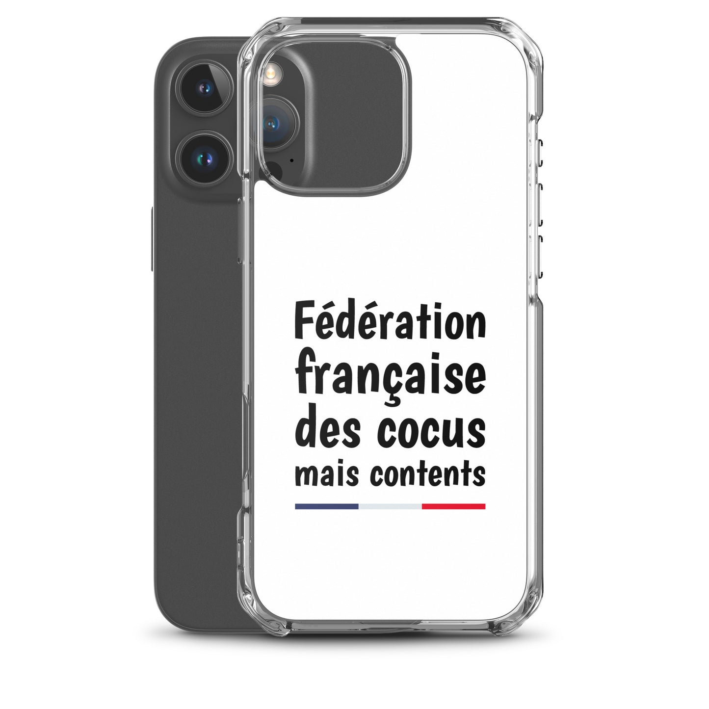 Coque iPhone Fédération française des cocus mais contents - Sedurro