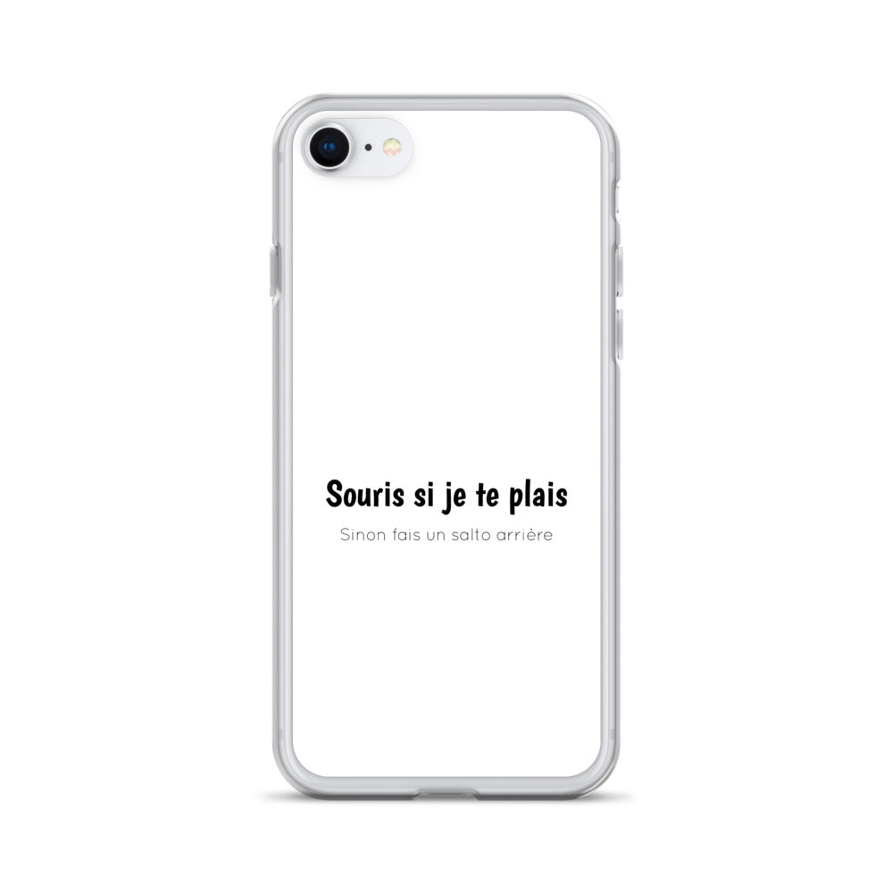 Coque iPhone Souris si je te plais sinon fais un salto arrière - Sedurro