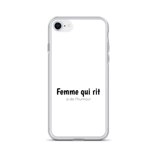 Coque iPhone Femme qui rit a de l'humour - Sedurro