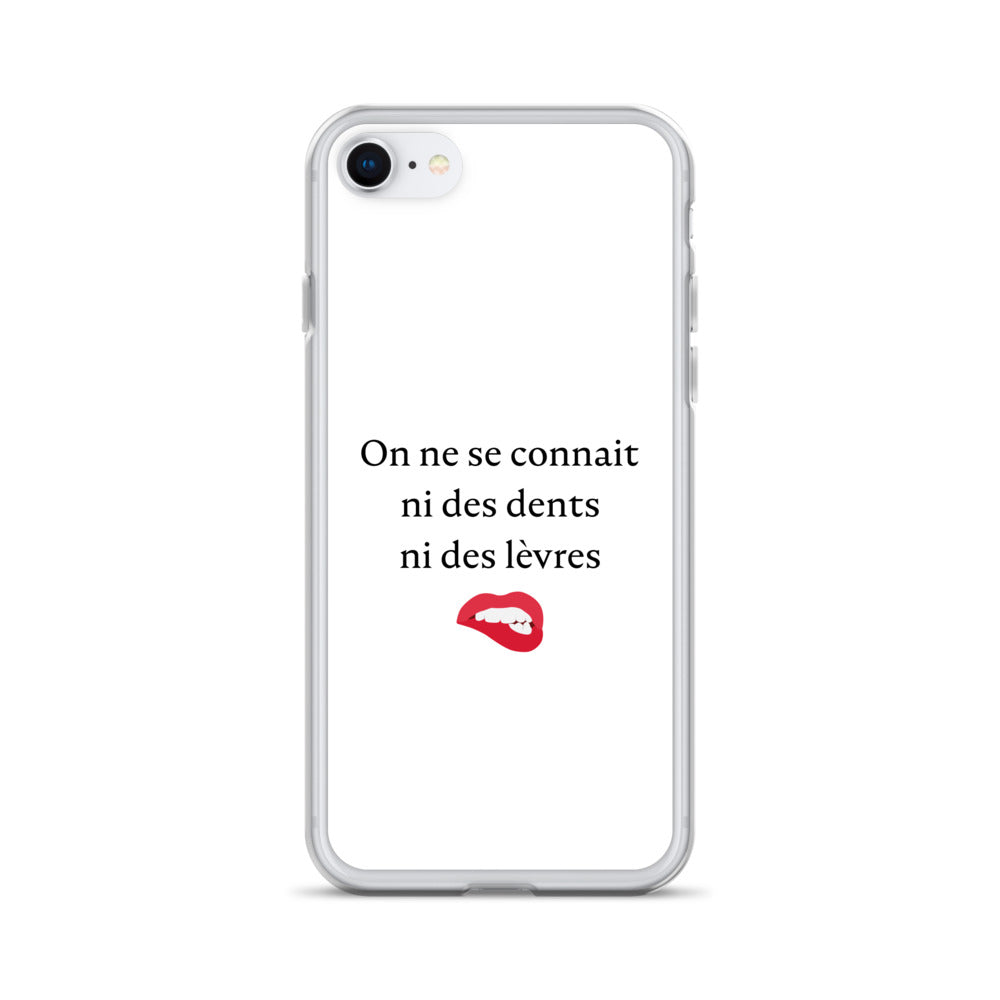 Coque iPhone On ne se connait ni des dents ni des lèvres - Sedurro