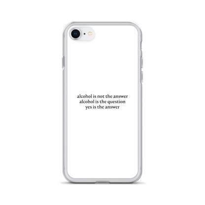 Coque iPhone Alcohol is not the answer alcohol is the question - Sedurro