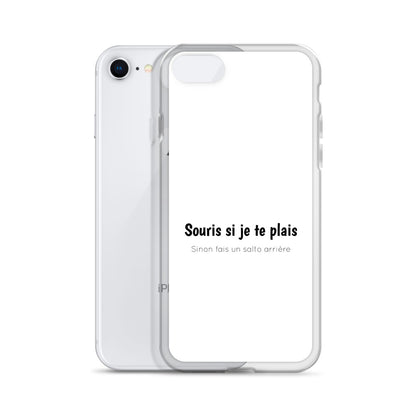 Coque iPhone Souris si je te plais sinon fais un salto arrière - Sedurro