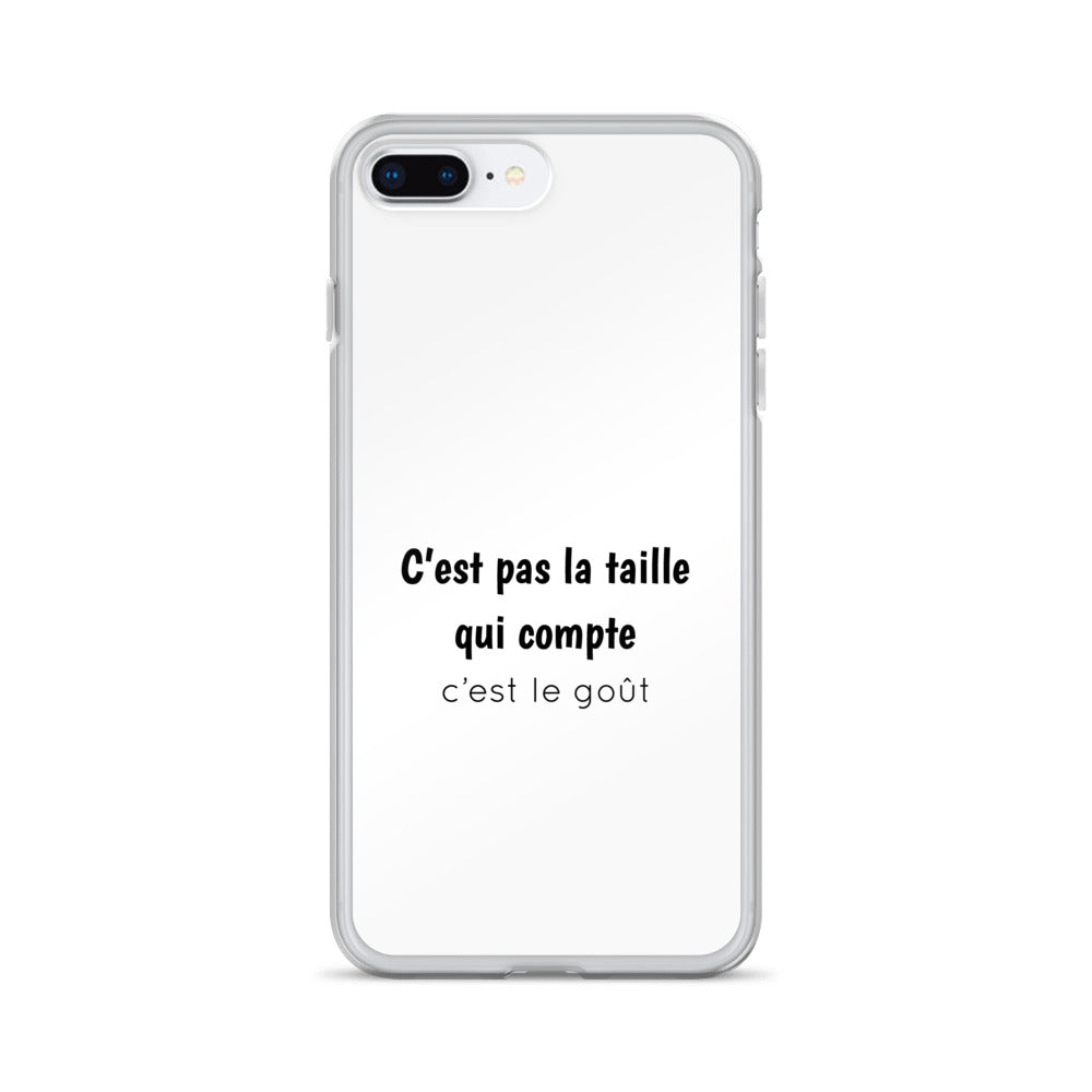 Coque iPhone C'est pas la taille qui compte c'est le goût - Sedurro