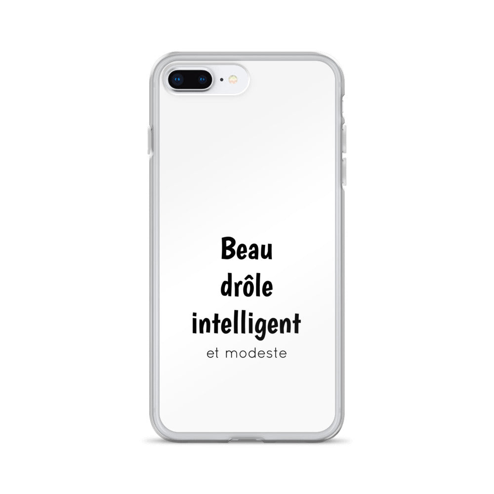 Coque iPhone Beau drôle intelligent et modeste - Sedurro