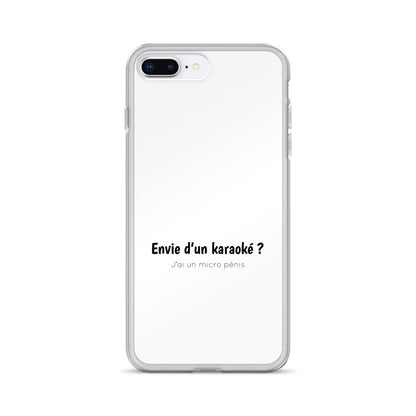 Coque iPhone Envie d'un karaoké j'ai un micro pénis - Sedurro