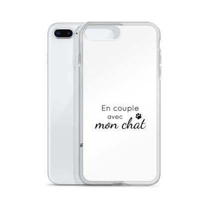 Coque iPhone En couple avec mon chat - Sedurro