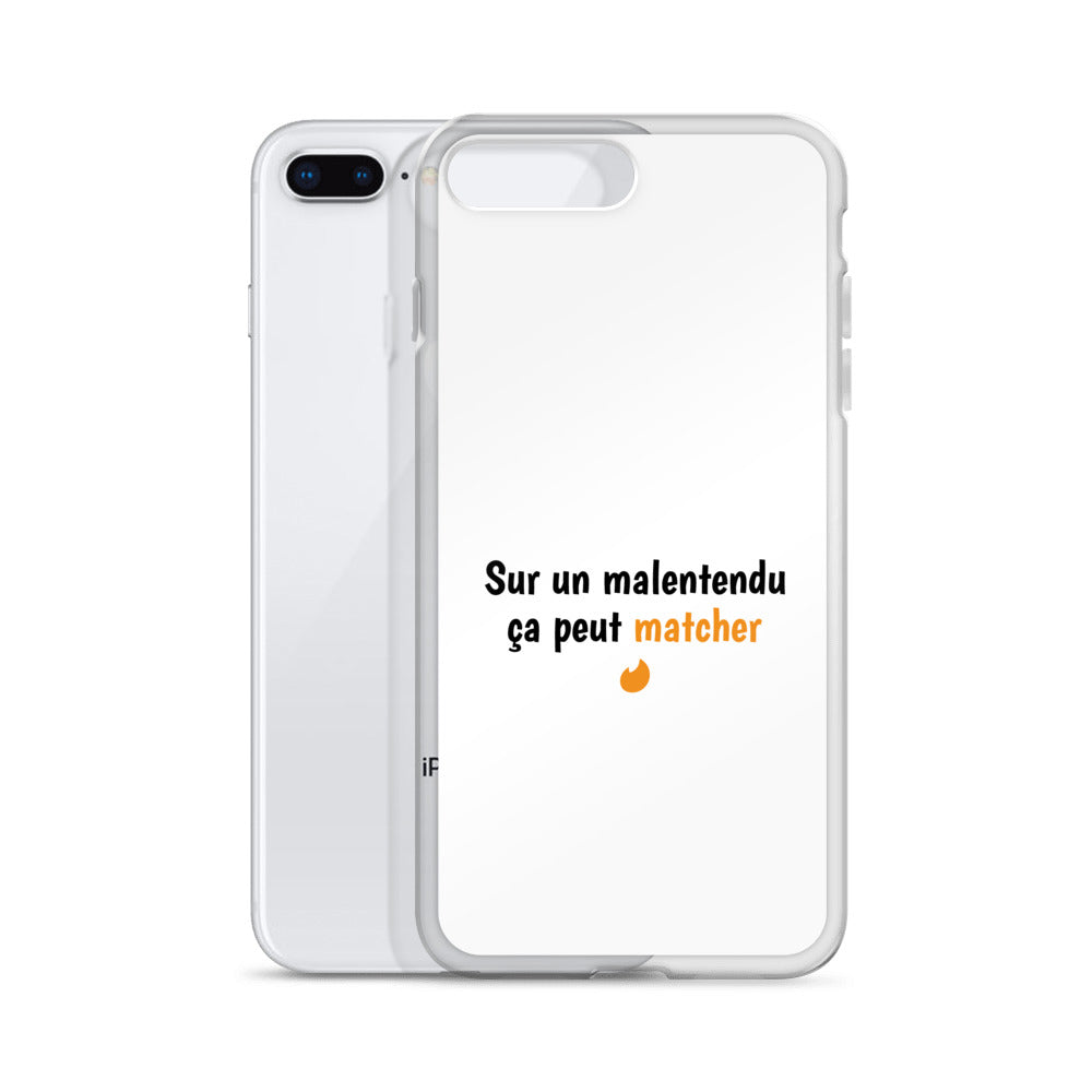 Coque iPhone Sur un malentendu ça peut matcher - Sedurro