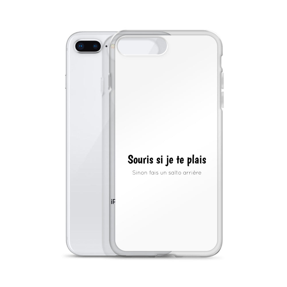 Coque iPhone Souris si je te plais sinon fais un salto arrière - Sedurro