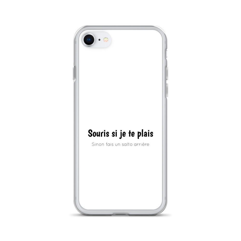 Coque iPhone Souris si je te plais sinon fais un salto arrière - Sedurro