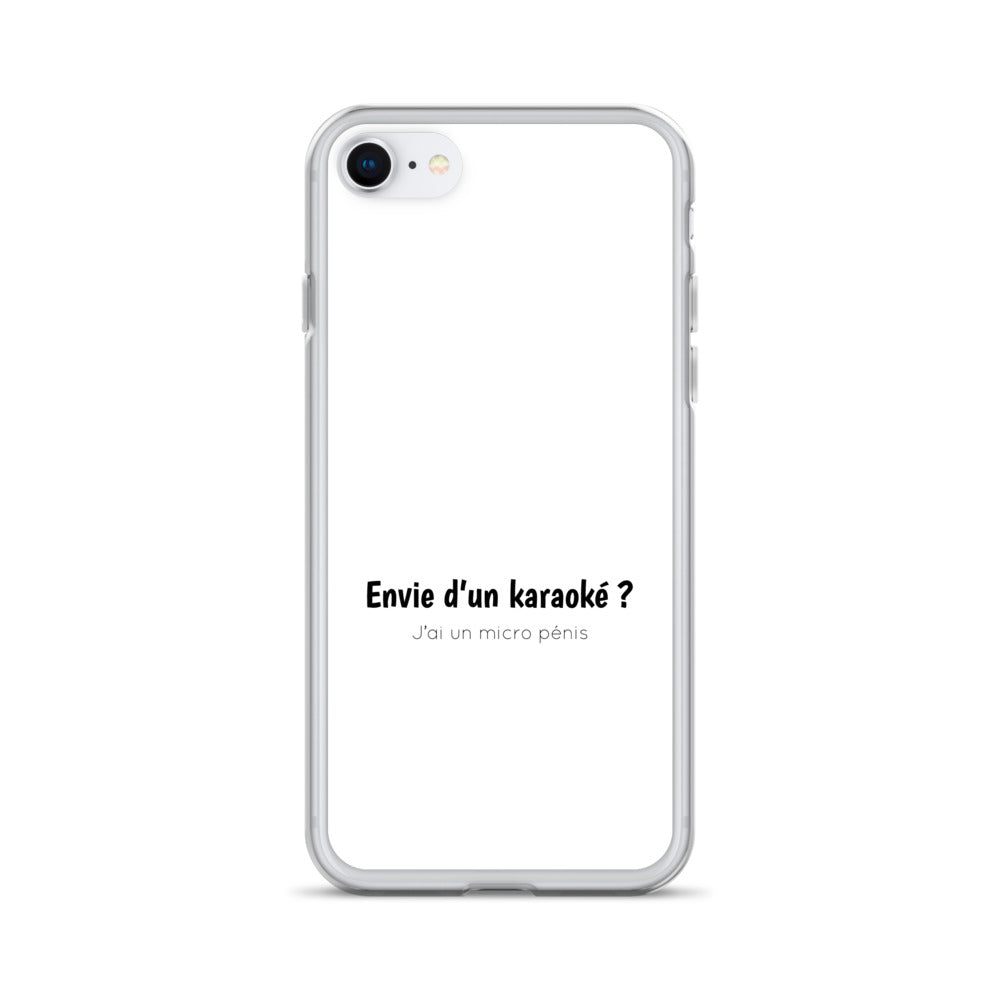 Coque iPhone Envie d'un karaoké j'ai un micro pénis - Sedurro