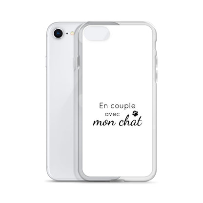 Coque iPhone En couple avec mon chat - Sedurro