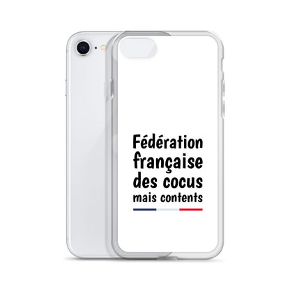 Coque iPhone Fédération française des cocus mais contents - Sedurro