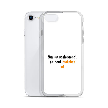 Coque iPhone Sur un malentendu ça peut matcher - Sedurro