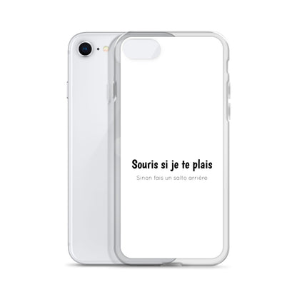 Coque iPhone Souris si je te plais sinon fais un salto arrière - Sedurro