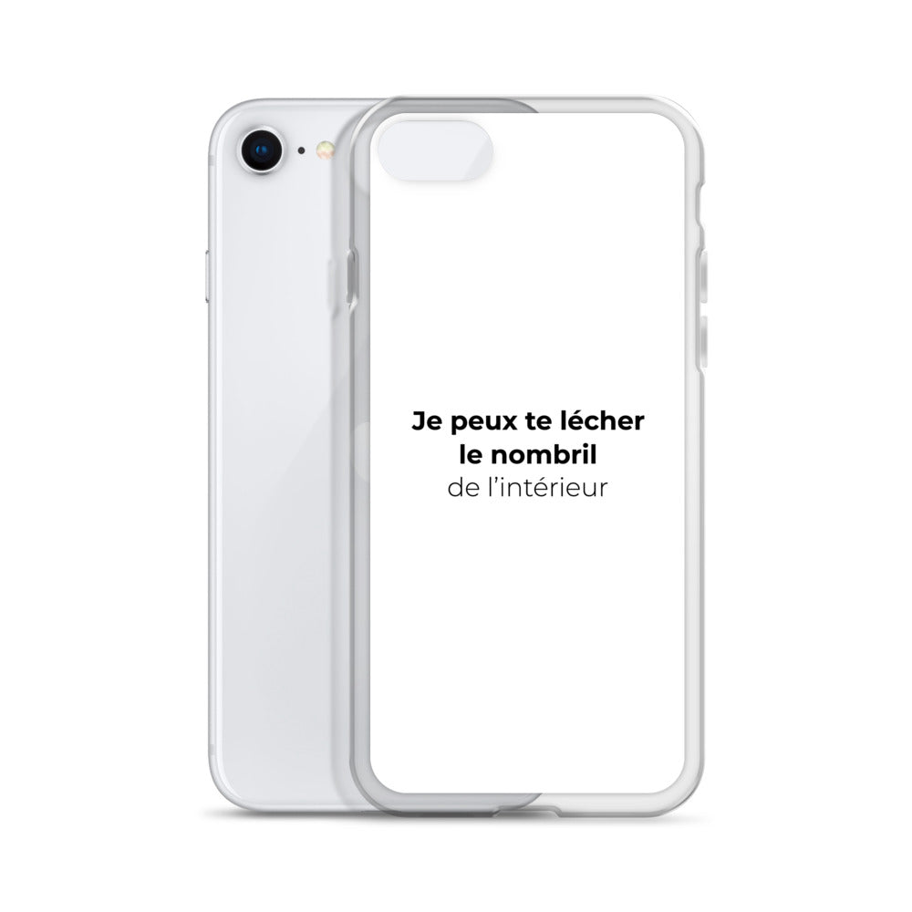 Coque iPhone Je peux te lécher le nombril de l'intérieur - Sedurro