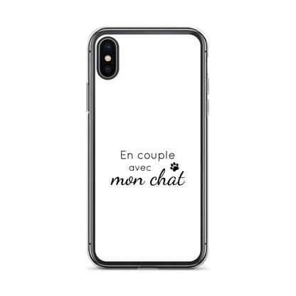 Coque iPhone En couple avec mon chat - Sedurro