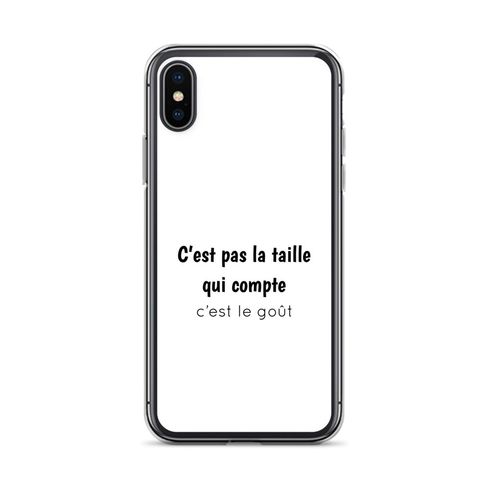 Coque iPhone C'est pas la taille qui compte c'est le goût - Sedurro