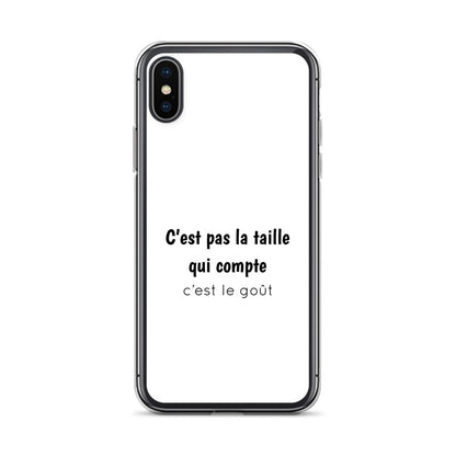 Coque iPhone C'est pas la taille qui compte c'est le goût - Sedurro