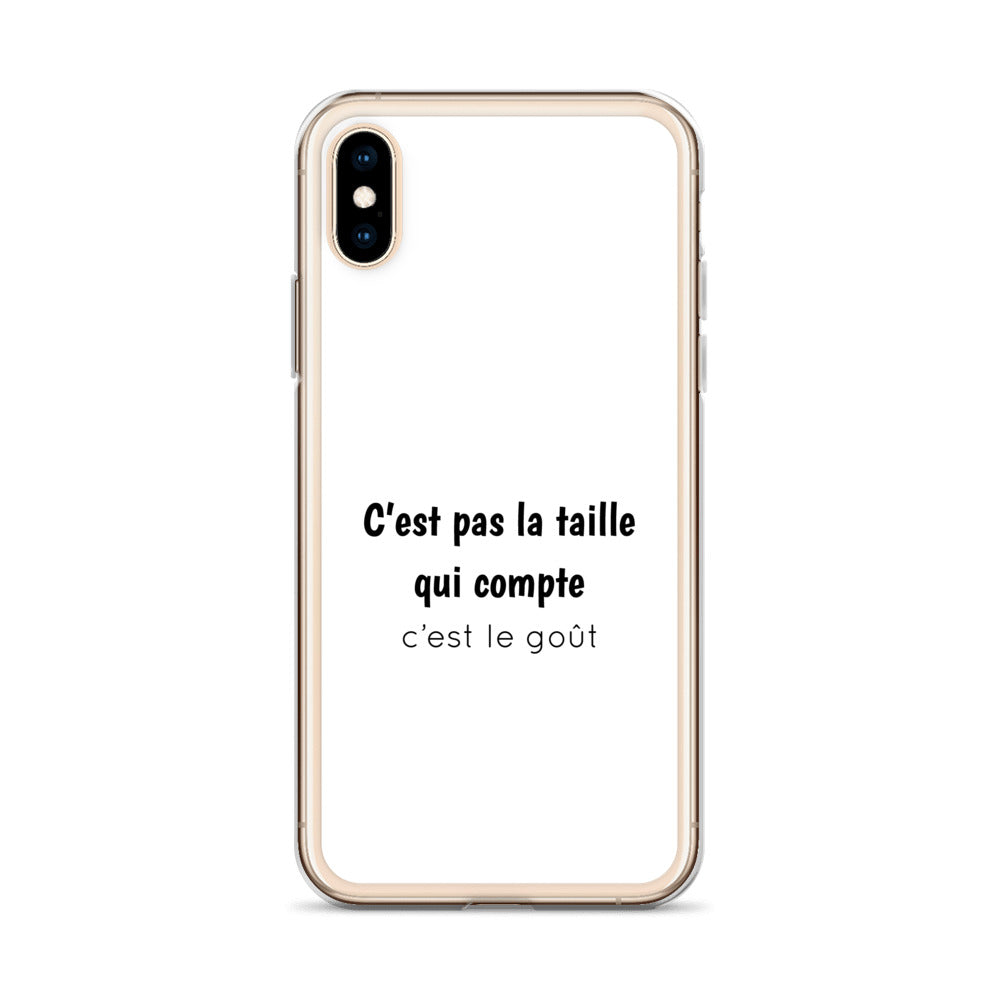 Coque iPhone C'est pas la taille qui compte c'est le goût - Sedurro