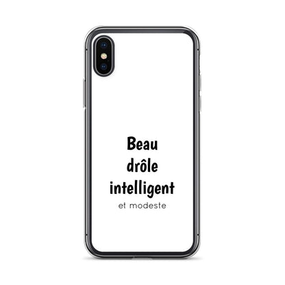 Coque iPhone Beau drôle intelligent et modeste - Sedurro