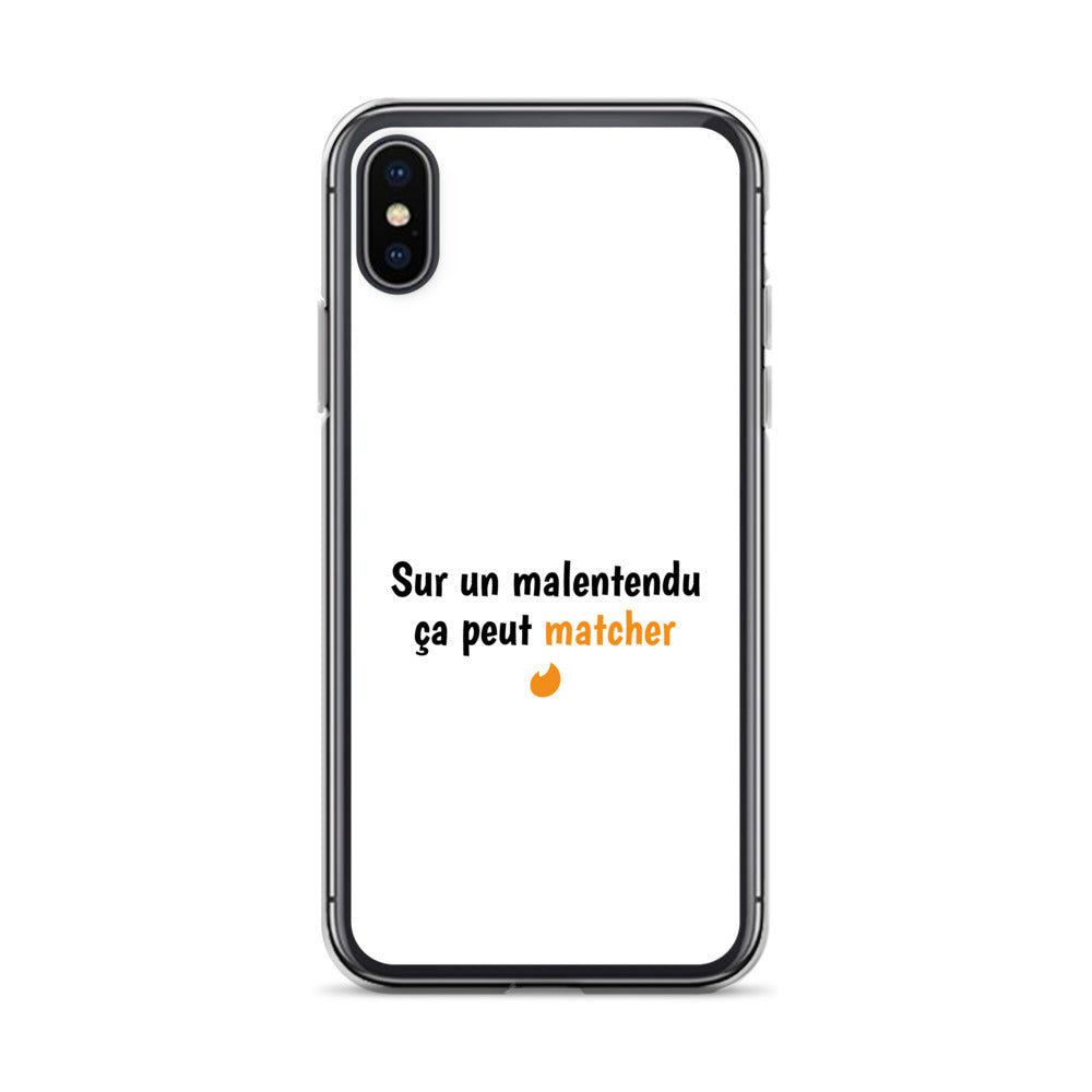 Coque iPhone Sur un malentendu ça peut matcher - Sedurro