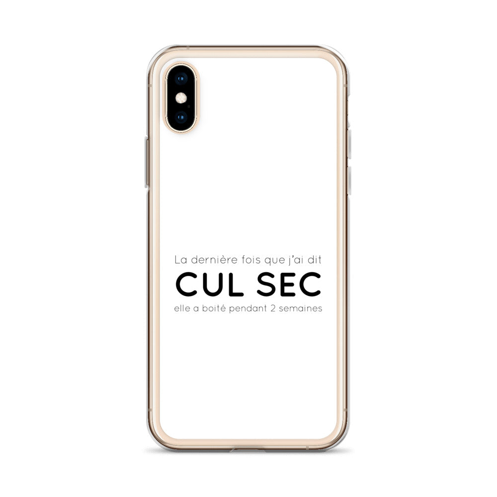 Coque iPhone La dernière fois que j'ai dit cul sec elle a boité pendant 2 semaines - Sedurro