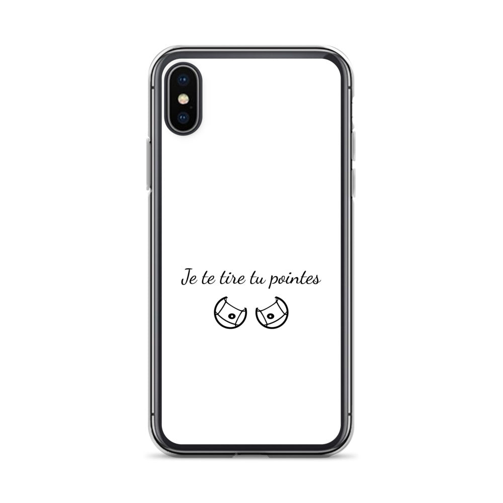 Coque iPhone Je te tire tu pointes - Sedurro