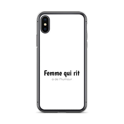 Coque iPhone Femme qui rit a de l'humour - Sedurro