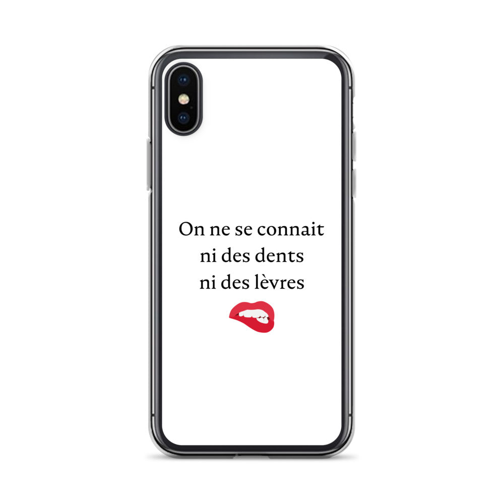 Coque iPhone On ne se connait ni des dents ni des lèvres - Sedurro