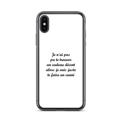 Coque iPhone Je n'ai pas pu te trouver un cadeau décent alors je vais juste te faire un cunni - Sedurro