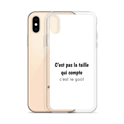 Coque iPhone C'est pas la taille qui compte c'est le goût - Sedurro