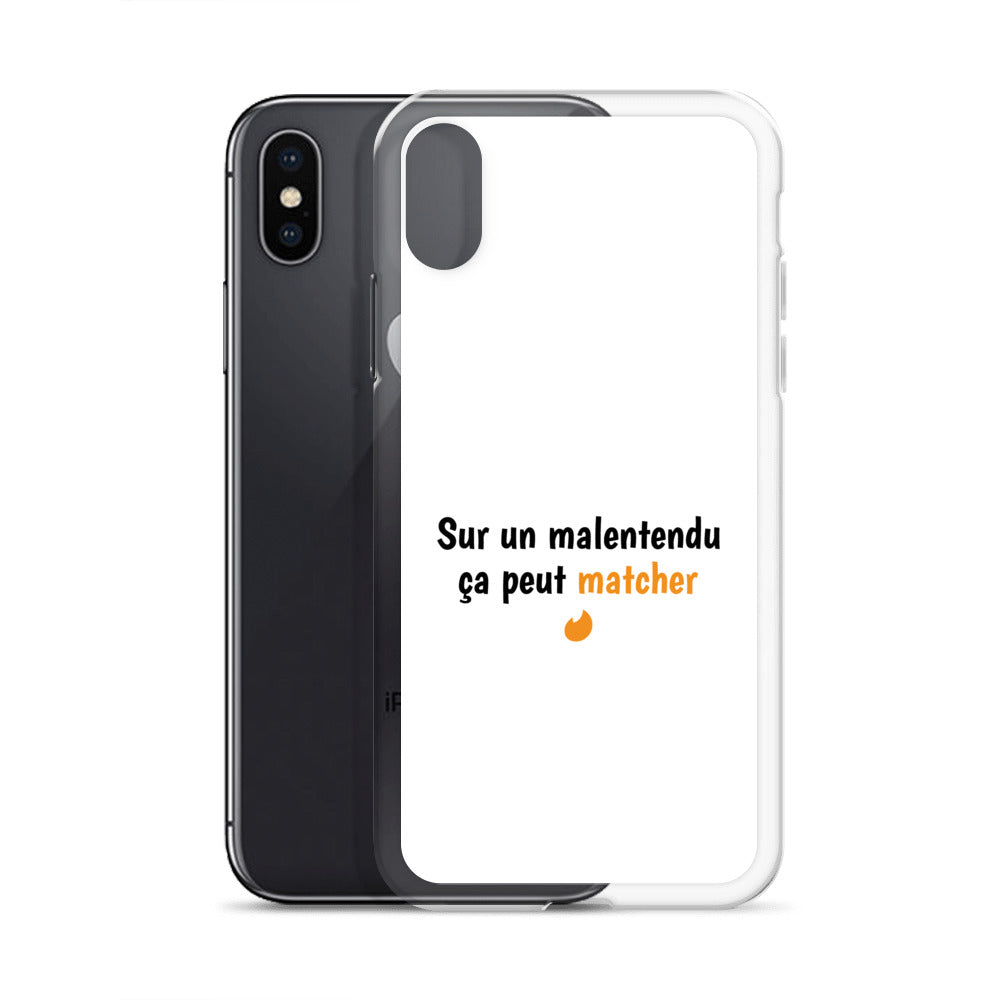 Coque iPhone Sur un malentendu ça peut matcher - Sedurro