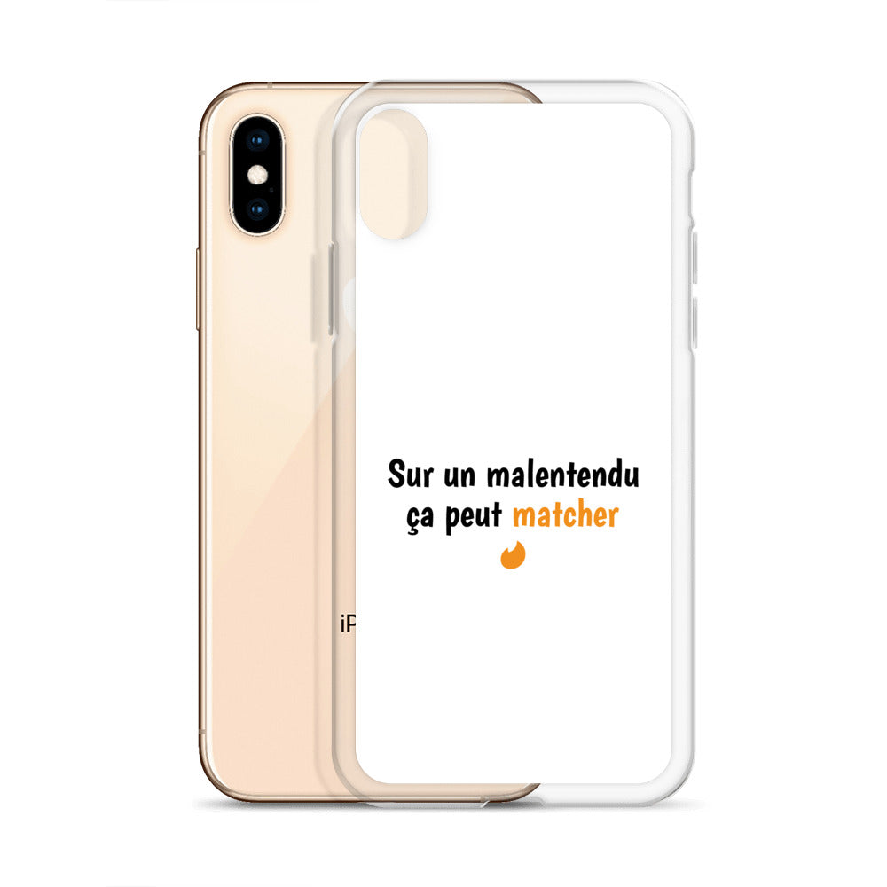 Coque iPhone Sur un malentendu ça peut matcher - Sedurro