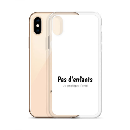 Coque iPhone Pas d'enfants je pratique l'anal - Sedurro