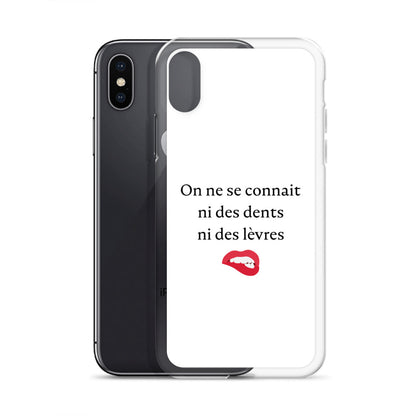 Coque iPhone On ne se connait ni des dents ni des lèvres - Sedurro