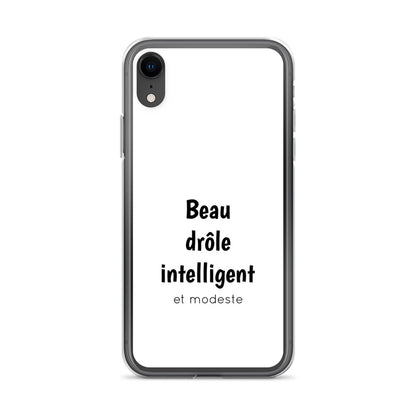 Coque iPhone Beau drôle intelligent et modeste - Sedurro