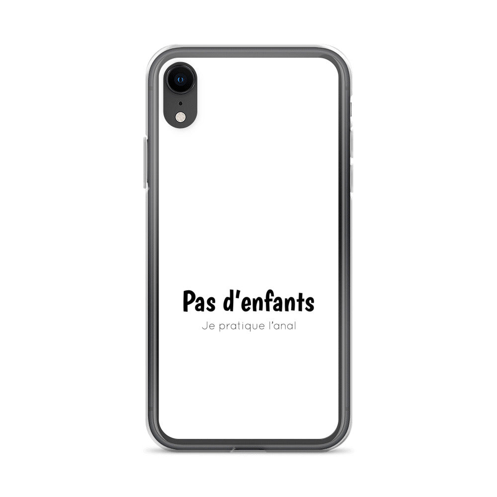 Coque iPhone Pas d'enfants je pratique l'anal - Sedurro